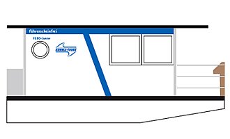 unser Hausboot Febomobil 720 als detailliertes Baubild