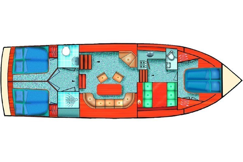 Péniche Babro Beluga 1250 AK Plan de base Péniche Babro Beluga 1250 AK Plan de base